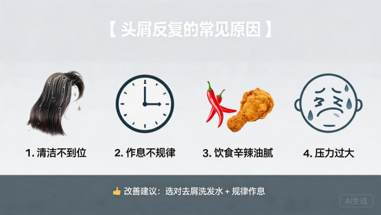 头屑反反复复？4个原因帮你找到根源