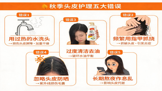 秋季头皮护理最容易犯的五个错误，你中了几个