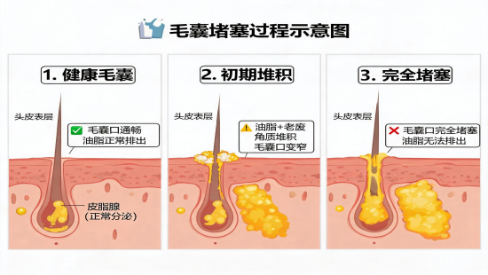 头皮毛囊堵塞的科学认知与清理方法
