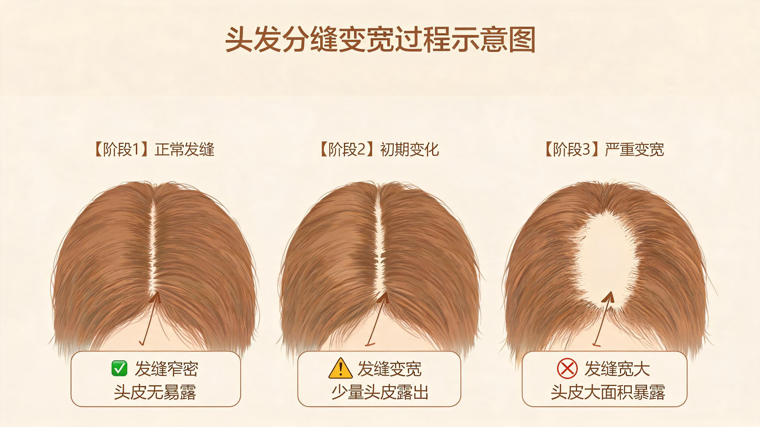 发缝越来越宽？女性脱发被严重忽视